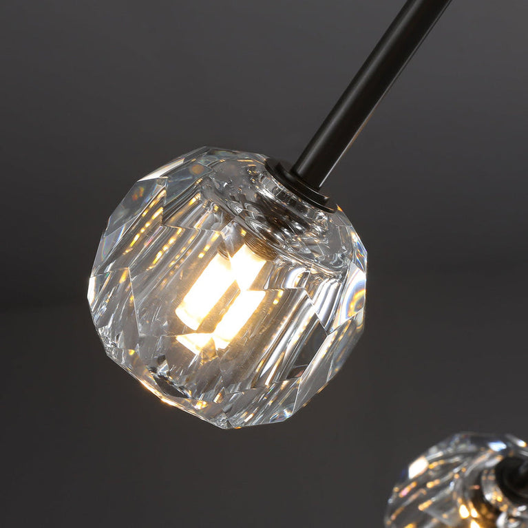 Bille De Crystal Ball Round Chandelier 36"