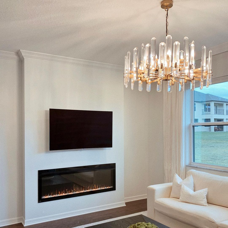 Bonnington Round Chandelier 36" Crystal Chandelier
