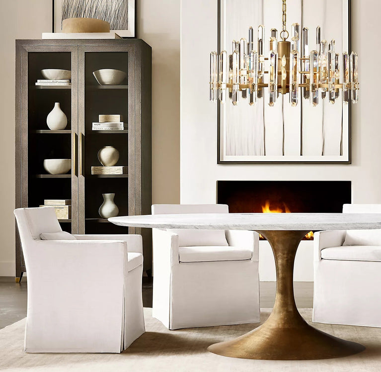Bonnington Round Chandelier 36" Crystal Chandelier