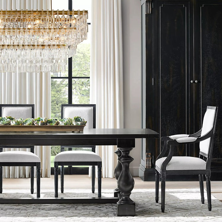 Fabricia Tiered Rectangle Glass Chandelier, Luxury Modern Indoor Lamps
