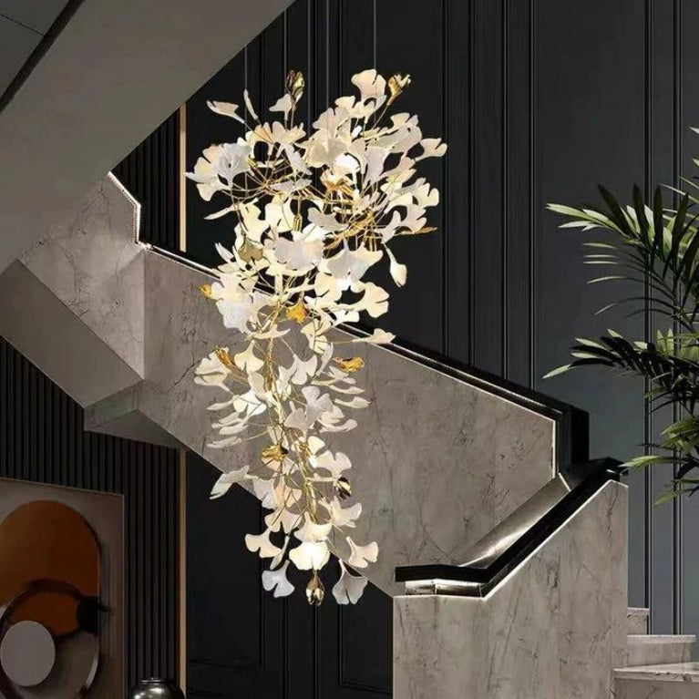 Ceramic Ginkgo Chandelier chandeliers for dining room,chandeliers for stairways,chandeliers for foyer,chandeliers for bedrooms,chandeliers for kitchen,chandeliers for living room Rbrights