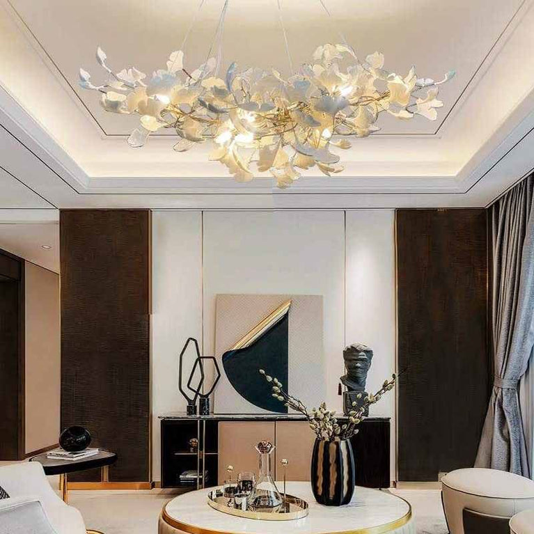 Ceramic Ginkgo Chandelier chandeliers for dining room,chandeliers for stairways,chandeliers for foyer,chandeliers for bedrooms,chandeliers for kitchen,chandeliers for living room Rbrights