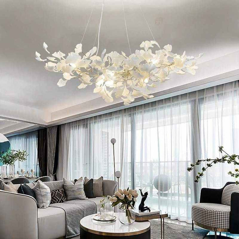 Ceramic Ginkgo Chandelier chandeliers for dining room,chandeliers for stairways,chandeliers for foyer,chandeliers for bedrooms,chandeliers for kitchen,chandeliers for living room Rbrights