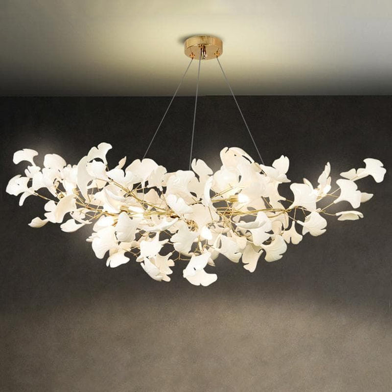 Ceramic Ginkgo Chandelier chandeliers for dining room,chandeliers for stairways,chandeliers for foyer,chandeliers for bedrooms,chandeliers for kitchen,chandeliers for living room Rbrights 39"
