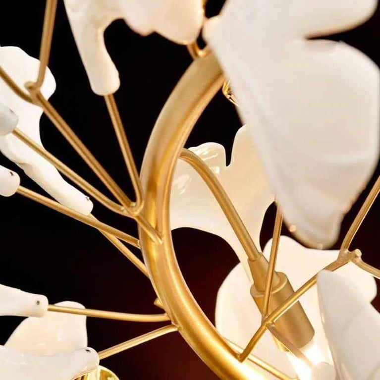 Ceramic Ginkgo Chandelier chandeliers for dining room,chandeliers for stairways,chandeliers for foyer,chandeliers for bedrooms,chandeliers for kitchen,chandeliers for living room Rbrights