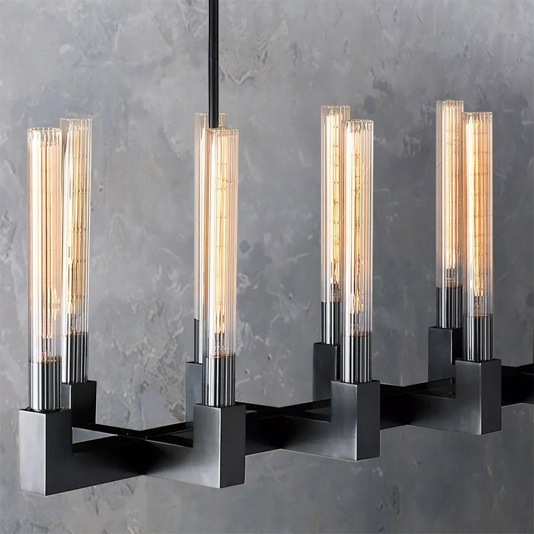 Cannele Linear Candlestick Linear Chandelier Light 55"