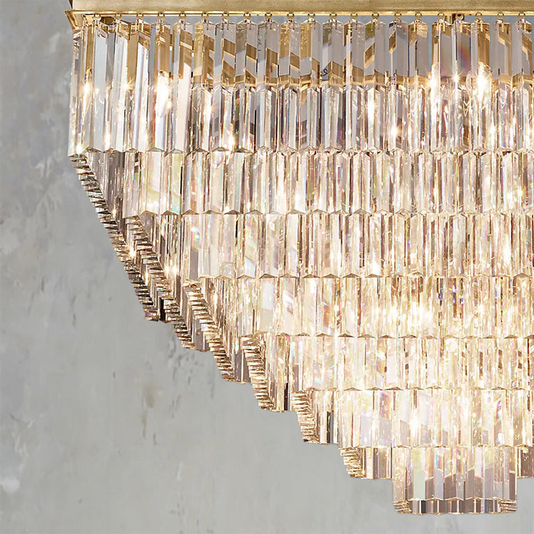 Clavel Multi-Tier Crystal Square 47" chandelier lights for home