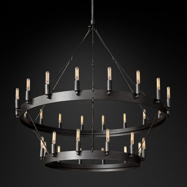 Camino Vintage Filament 2-Tier Round Chandelier