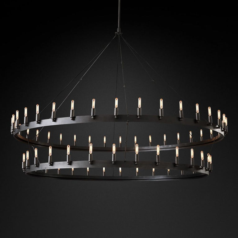Camino Vintage Filament 2-Tier Round Chandelier