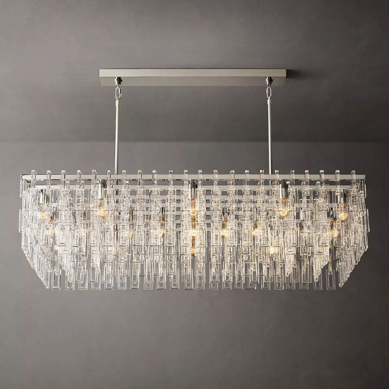 Marignan K9 Crystal Rectangular Chandelier 60"(4 lights/ 50% payment )