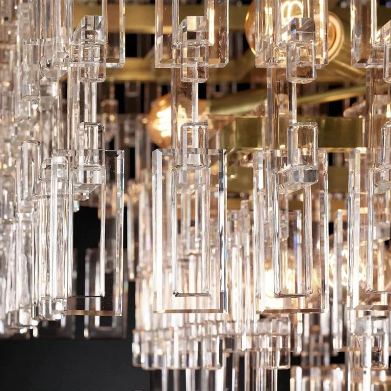 Marignan K9 Crystal Rectangular Chandelier 60"(4 lights/ 50% payment )