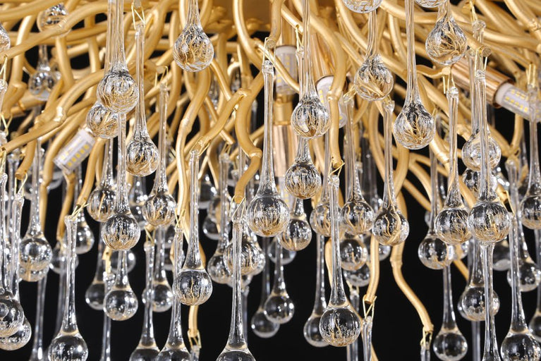 Elsa Crystal Droplet Branch Chandelier Light for Dining Room