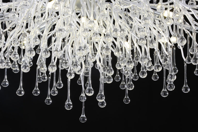 Elsa Crystal Droplet Branch Chandelier Light for Dining Room