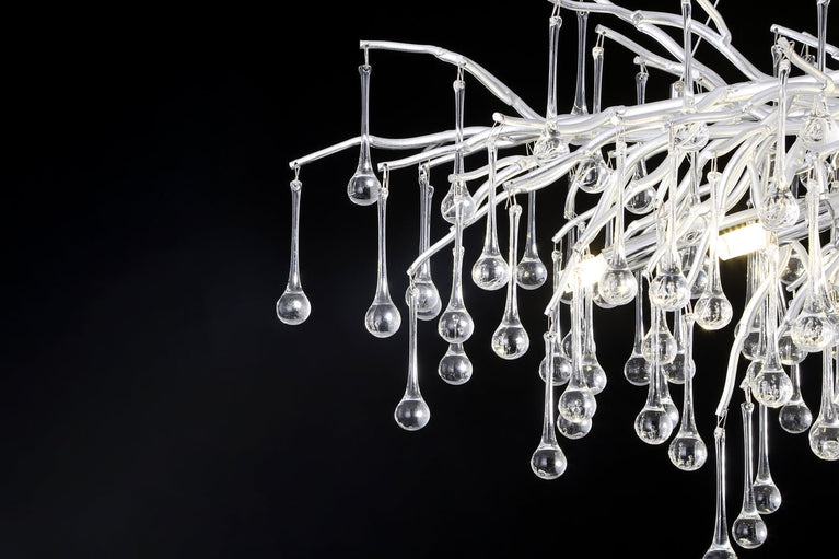Elsa Crystal Droplet Branch Chandelier Light for Dining Room