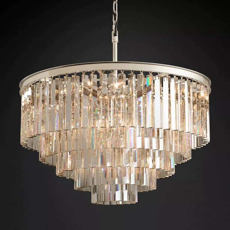 Clavel Crystal Round Chandelier for Living Room, Interior lighting