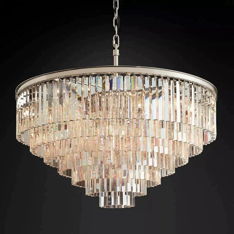 Clavel Crystal Round Chandelier for Living Room, Interior lighting