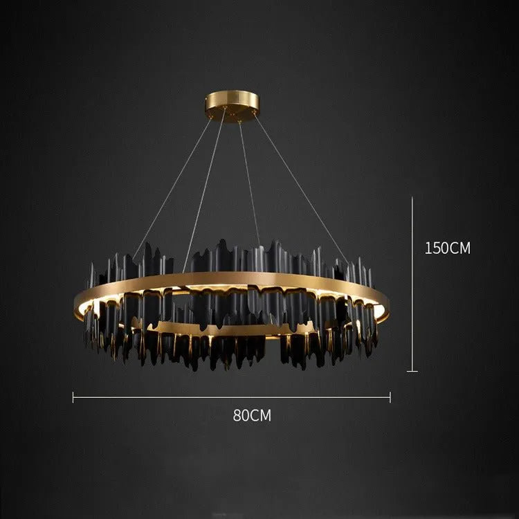 Flowing Hill and Valleys LED Round Chandelier Light