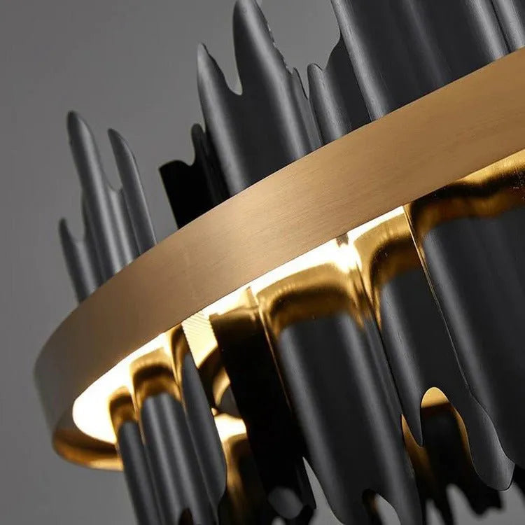 Flowing Hill and Valleys LED Round Chandelier Light