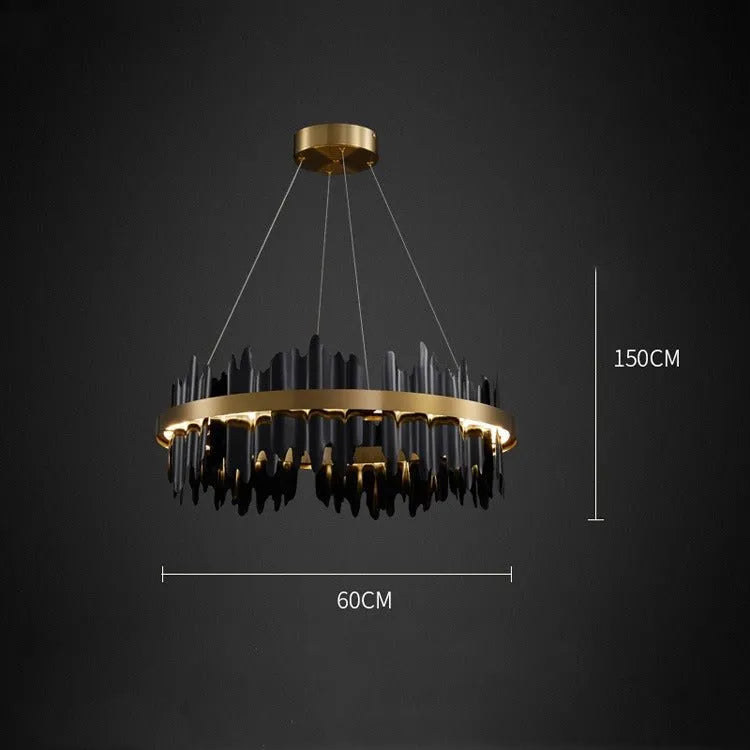 Flowing Hill and Valleys LED Round Chandelier Light