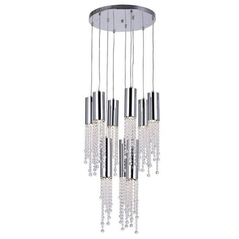 Kaler Cylinder Modern Crystal Pendant, Contemporary Pendant Light chandeliers for dining room,chandeliers for stairways,chandeliers for foyer,chandeliers for bedrooms,chandeliers for kitchen,chandeliers for living room Rbrights