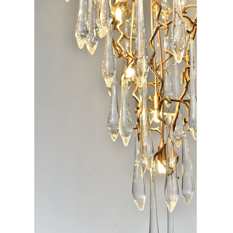 Lake Modern Crystal Round Branch Chandelier Light