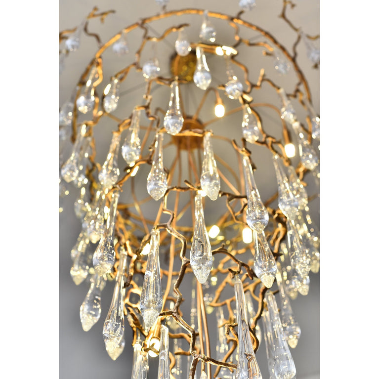 Lake Modern Crystal Round Branch Chandelier Light