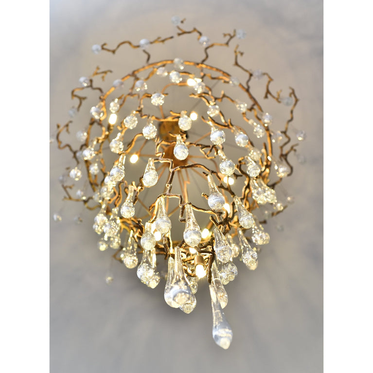 Lake Modern Crystal Round Branch Chandelier Light