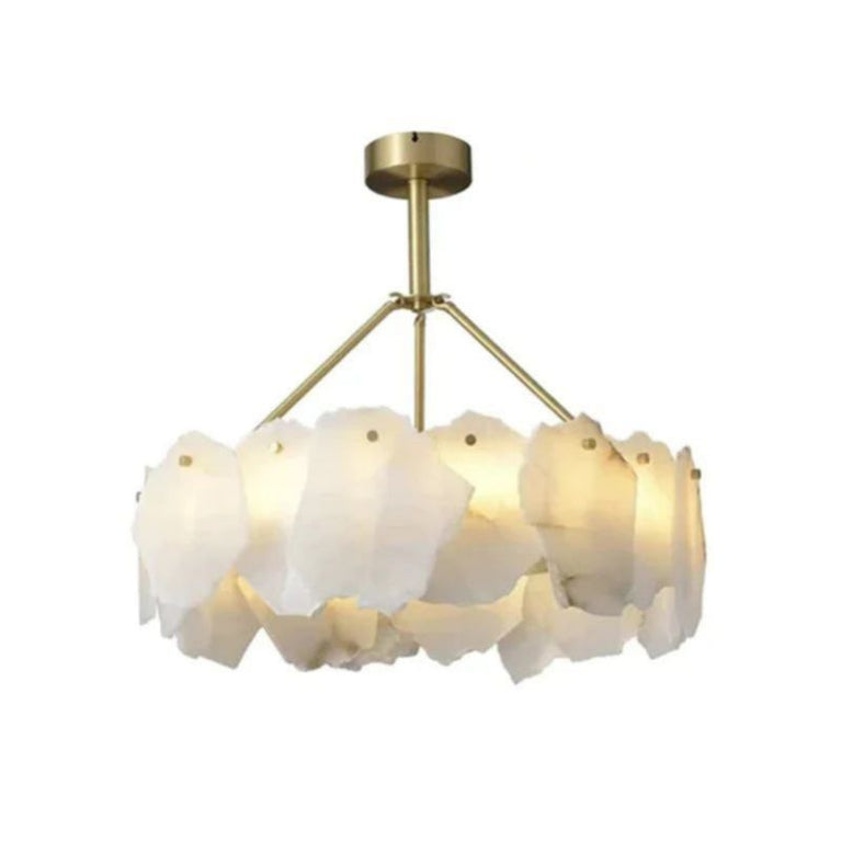 Nasile Alabaster Round Chandelier 吊灯 rbrights D17.8"xH23.7"