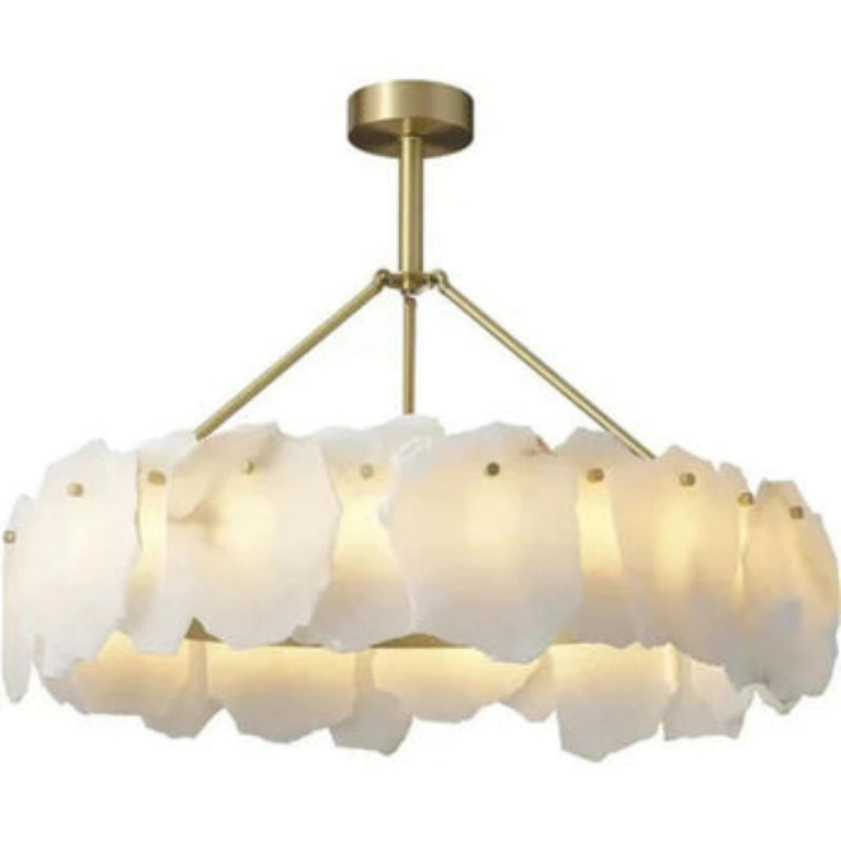 Nasile Alabaster Round Chandelier 吊灯 rbrights D31.5"xH23.7"
