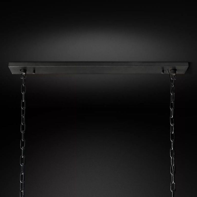 Harlowe Crystal Rectangular Chandelier Light 62"