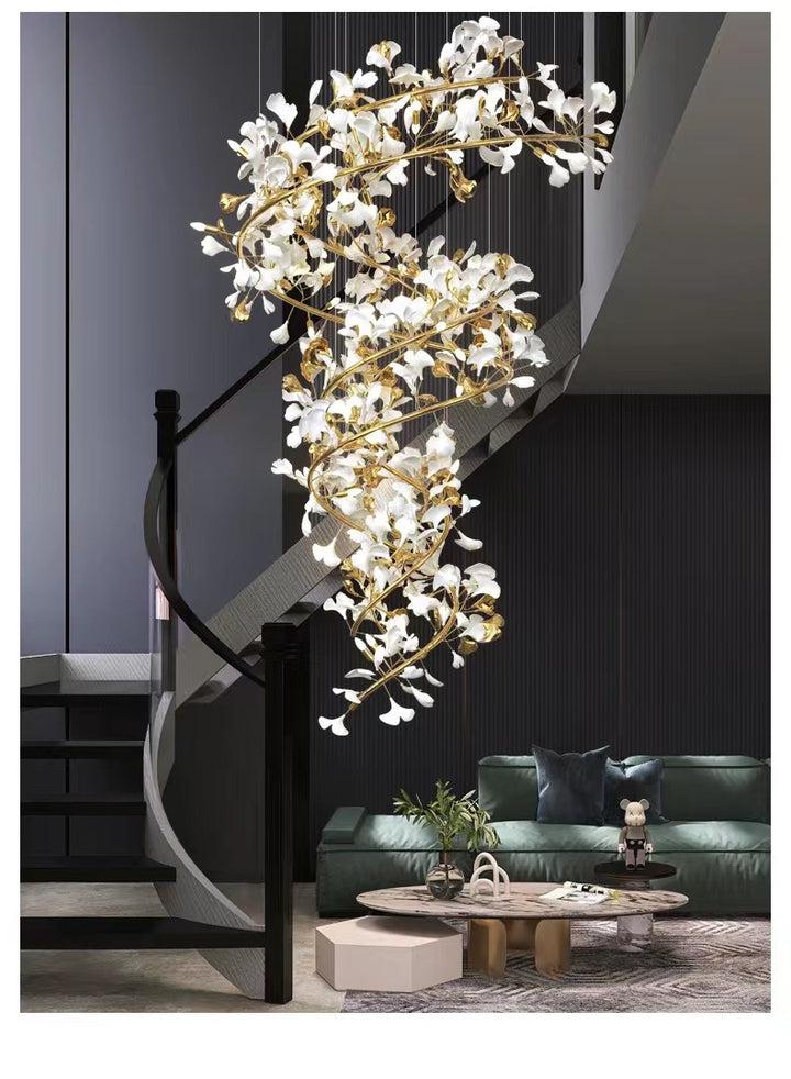Porcelain Linear Gold Chandelier chandeliers for dining room,chandeliers for stairways,chandeliers for foyer,chandeliers for bedrooms,chandeliers for kitchen,chandeliers for living room Rbrights