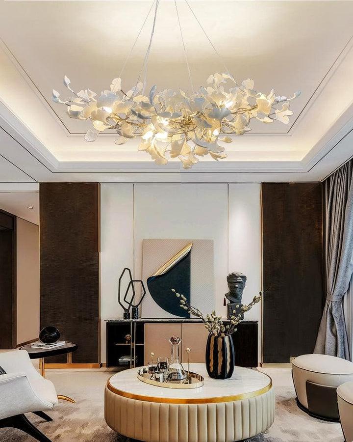Porcelain Linear Gold Chandelier chandeliers for dining room,chandeliers for stairways,chandeliers for foyer,chandeliers for bedrooms,chandeliers for kitchen,chandeliers for living room Rbrights