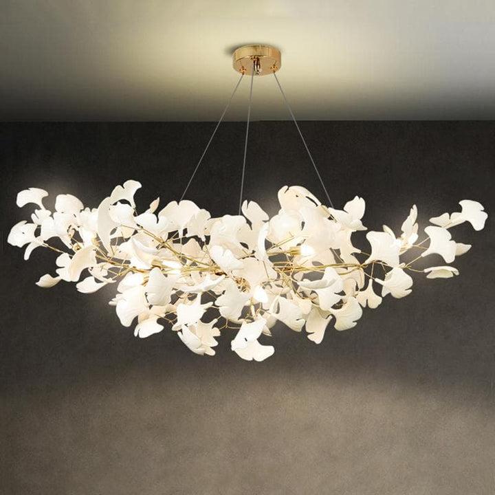 Porcelain Linear Gold Chandelier chandeliers for dining room,chandeliers for stairways,chandeliers for foyer,chandeliers for bedrooms,chandeliers for kitchen,chandeliers for living room Rbrights 39"