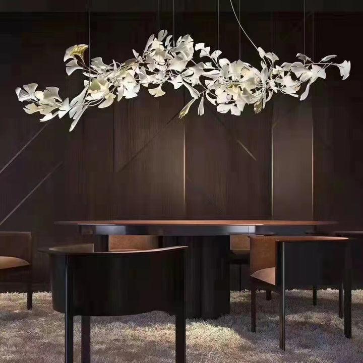 Porcelain Linear Gold Chandelier chandeliers for dining room,chandeliers for stairways,chandeliers for foyer,chandeliers for bedrooms,chandeliers for kitchen,chandeliers for living room Rbrights 59"