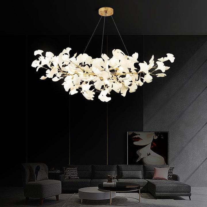 Porcelain Linear Gold Chandelier chandeliers for dining room,chandeliers for stairways,chandeliers for foyer,chandeliers for bedrooms,chandeliers for kitchen,chandeliers for living room Rbrights 31"