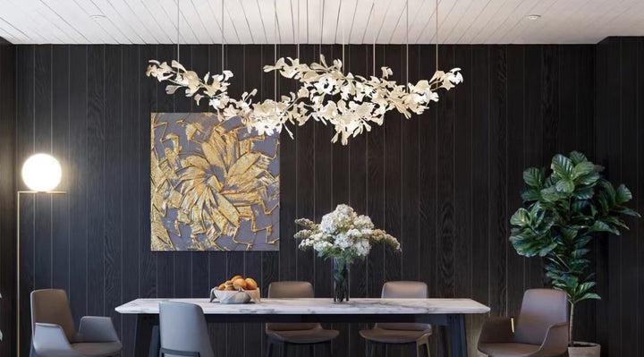 Porcelain Linear Gold Chandelier chandeliers for dining room,chandeliers for stairways,chandeliers for foyer,chandeliers for bedrooms,chandeliers for kitchen,chandeliers for living room Rbrights