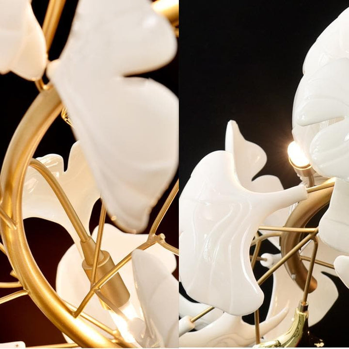 Porcelain Linear Gold Chandelier chandeliers for dining room,chandeliers for stairways,chandeliers for foyer,chandeliers for bedrooms,chandeliers for kitchen,chandeliers for living room Rbrights