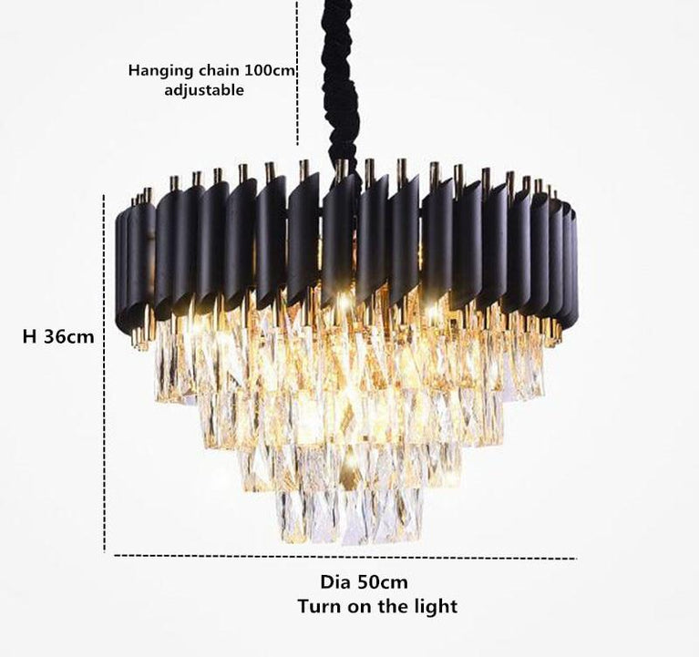 Sheila Conical Crystal Chandelier