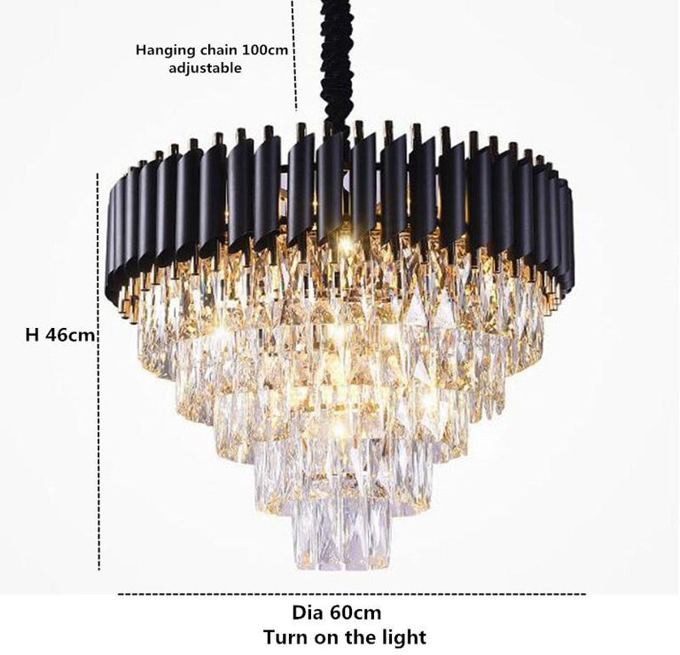 Sheila Conical Crystal Chandelier