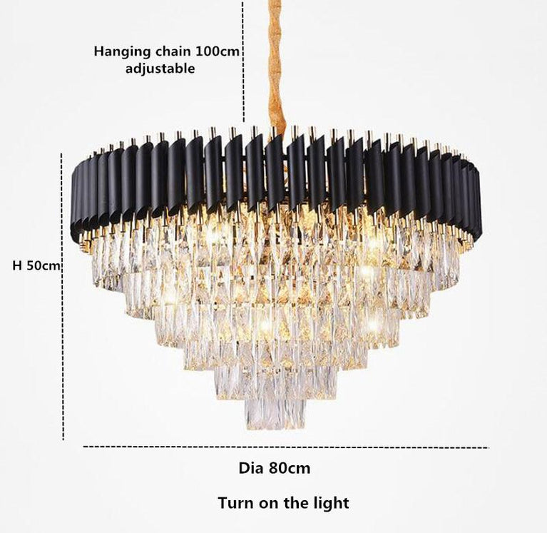Sheila Conical Crystal Chandelier