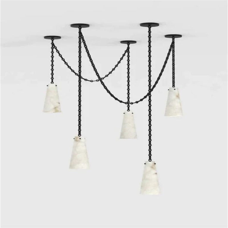 Charlene Marble Modern 5-Light Chandelier
