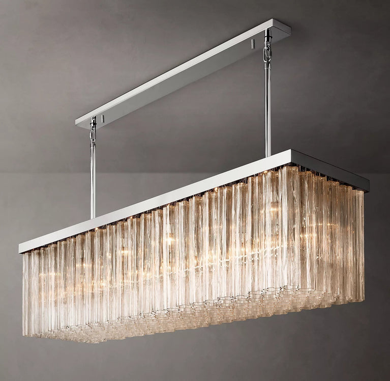Caesar Glass Tube Linear Chandelier 72"