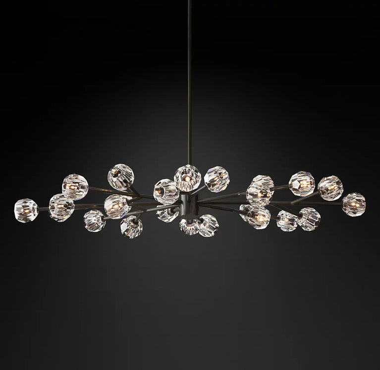 Boule De Crystal Ball Clear Glass Round Chandelier 72"