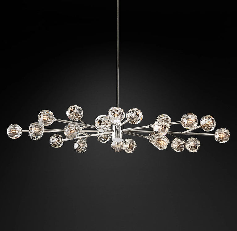 Boule De Crystal Ball Clear Glass Round Chandelier 72"