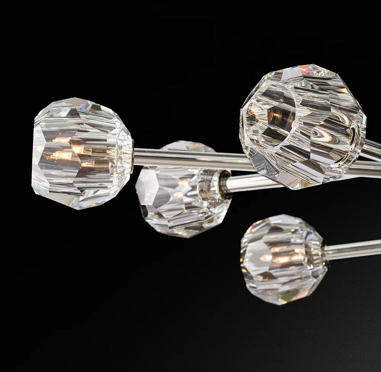 Boule De Crystal Ball Clear Glass Round Chandelier 72"