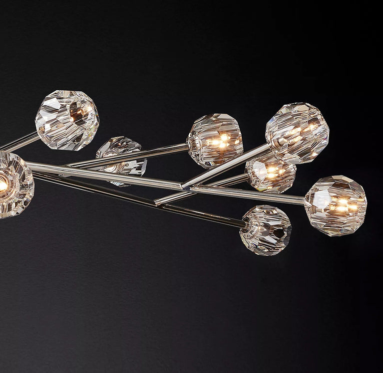 Boule De Cristal Clear Glass Ball Modern Round Chandelier Light 60"