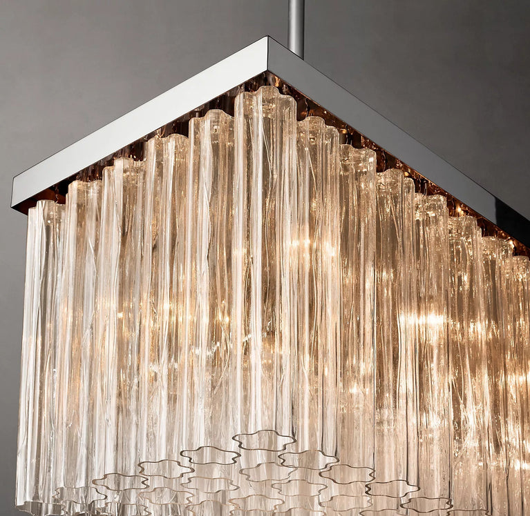 Caesar Glass Tube Linear Chandelier 72"