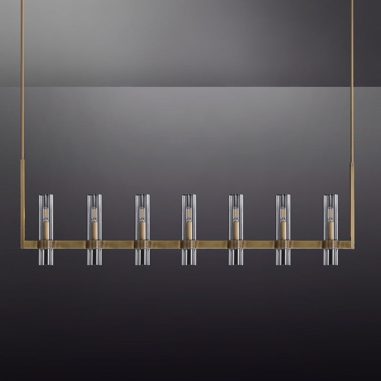 Ravelle Glass Linear Chandelier 50"(customized)