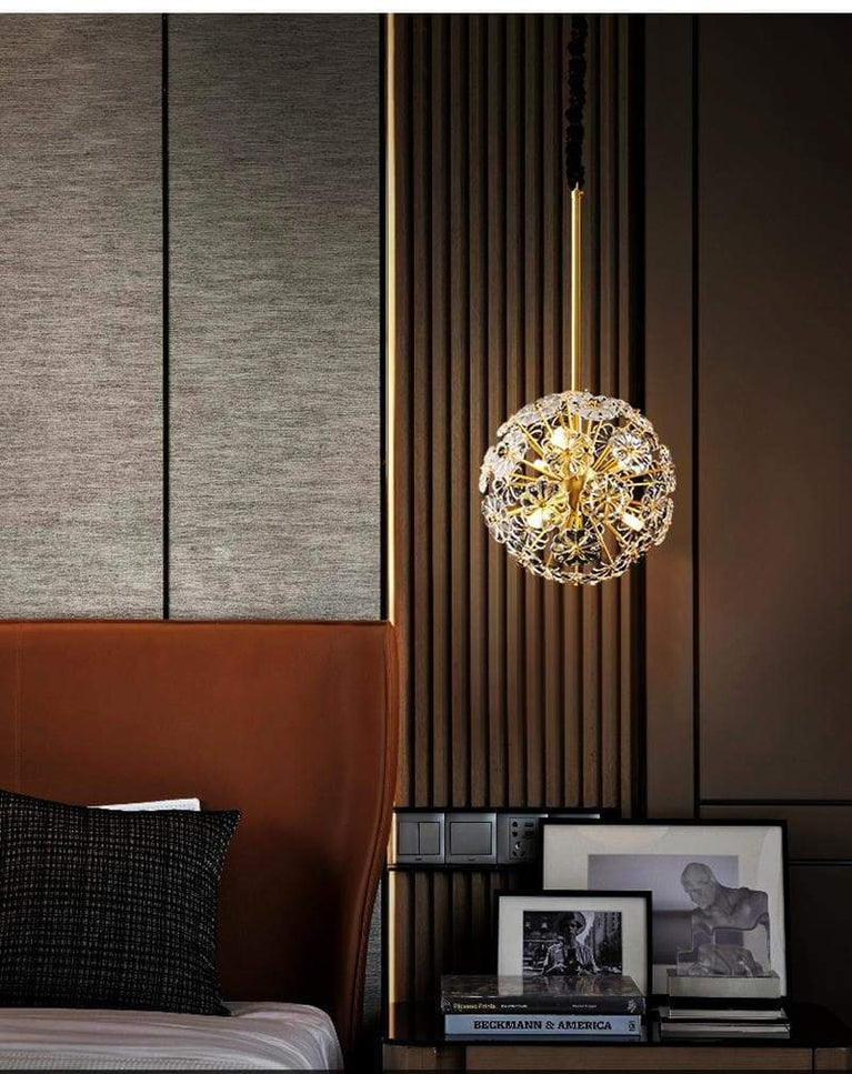 Classic Brass Dandelion Chandelier