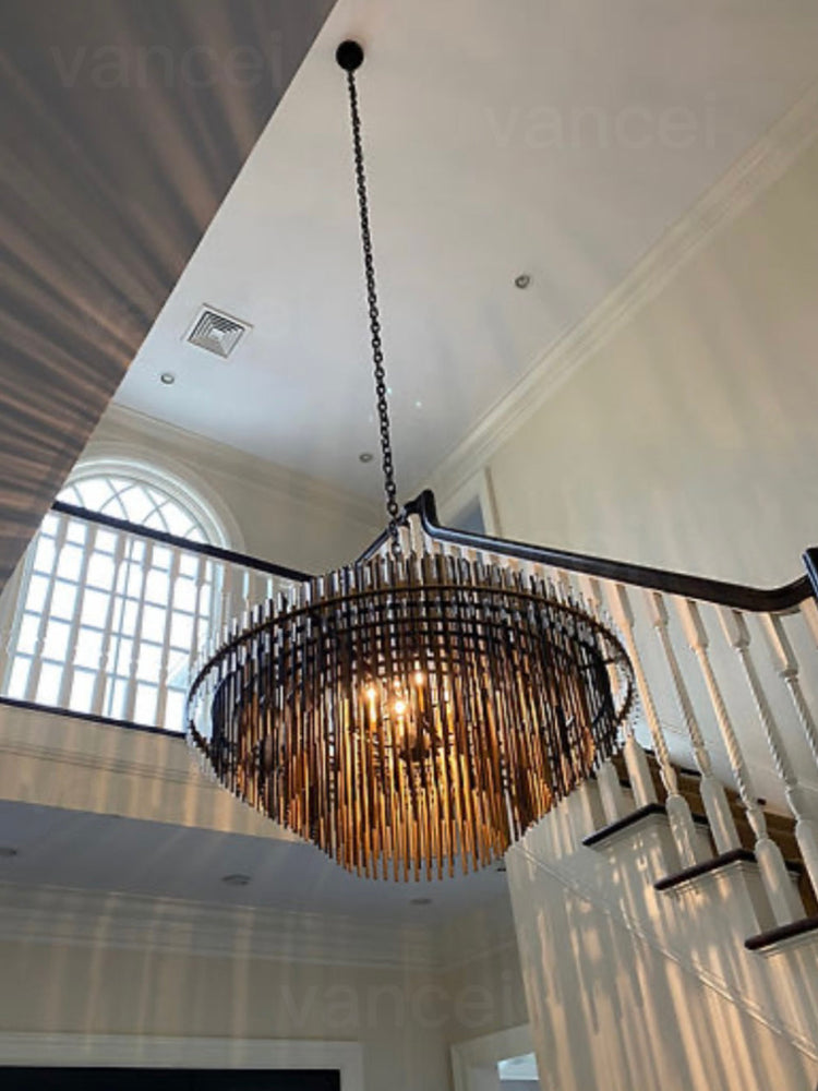 Emile Industrial Wind Round Chandelier 50" 60"( customized size)